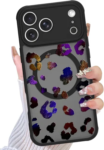 Vista 26 de TEAUGHT Compatible con iPhone 11 Funda con patrón lindo estampado de leopardo negro guepardo + protector de pantalla a prueba de golpes, funda