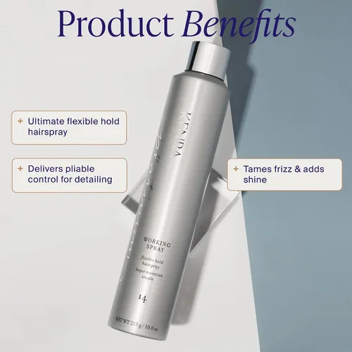 Vista 2 de Kenra Professional Platinum Working Spray 14 Flexible Hold Hairspray Fast-Drying, Non-Sticky Creates Volume & Texture Leaves Hair With