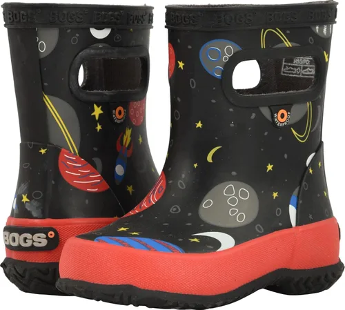 Vista 7 de BOGS Botas de lluvia de goma impermeables para niños y niñas Negro