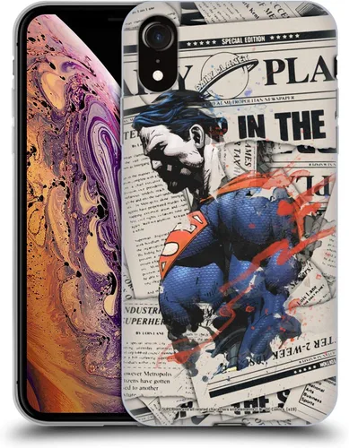 Vista 21 de Head Case Designs Officially Licensed Superman DC Comics Collage 80th Anniversary Gel Case [Military Grade Protection] Compatible with Apple iPhone