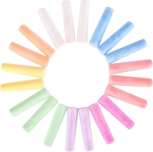 Vista 5 de Sunny Days Entertainment Juego de tizas para acera para niños con almacenamiento, lavable, de colores gigantes para jugar al aire libre y arte