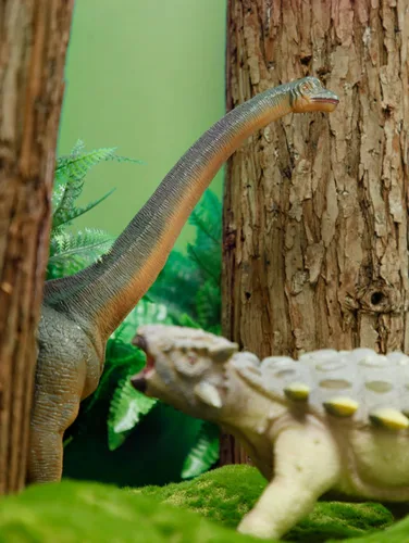 Vista 3 de RECUR Juguetes gigantes de Brachiosaurus de 20.5 juguetes jurásicos, figura de dinosaurio segura, sin olor, pintadas a mano para niños, diseño