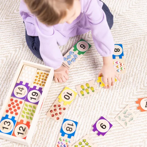 Vista 2 de Melissa & Doug Rompecabezas de números para autocorrección, Multicolor/Ninguno