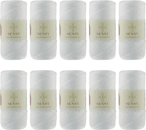 Vista 47 de Sensy Premium Cuerda de Poliéster 1.5mm (0.059 pulgadas) 164 Yardas Cuerda de Polipropileno 100% Cuerda de Macramé 1.5mm Cuerda para Bolsa