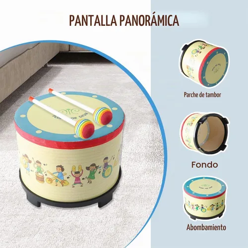 Vista 3 de Musfunny Tambor Tom de piso para niños