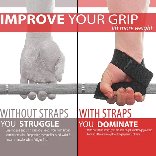 Vista 3 de WARM BODY COLD MIND Lasso - Muñequeras de levantamiento para entrenamiento cruzado, clasificadas en 770 libras, vendas de mano para levantamiento