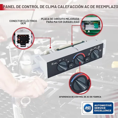 Vista 2 de Módulo de control de clima HVAC - Compatible con Cadillac, Chevrolet, GMC - Escalade, C1500, C1500 Suburban, C2500, C2500 Suburban, C3500 - Control