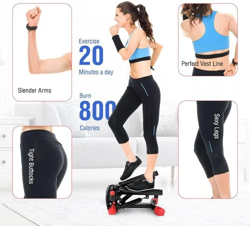 Vista 5 de Steppers for Exercise, Exercise Step Machine with LCD Display Stepper Machine Fitness Aerobic Stepper Home Gym Equipment for Beginners and Advanced