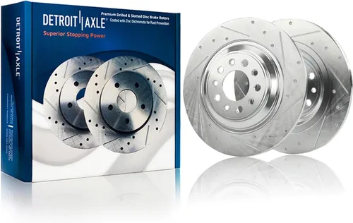 Vista 52 de Detroit Axle - Rotores de freno delanteros para Lexus GS350 GS430 GS450h GS460 IS200t IS250 IS300 IS350 Reemplazo de rotores de freno perforados