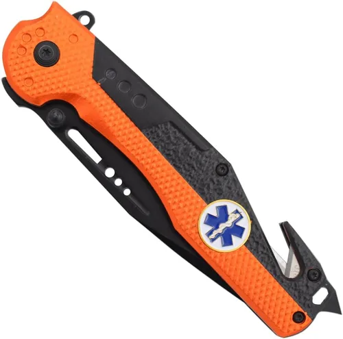 Vista 7 de Snake Eye Tactical Cuchillo táctico 3 en 1 estilo Rescue para militares y primeros auxilios