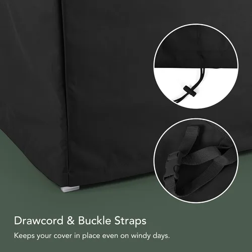 Vista 6 de Covermates Funda para sofá de patio al aire libre, poliéster resistente, resistente a la intemperie, dobladillo con cordón, fundas para asientos