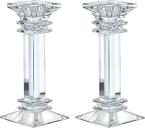 Vista 2 de Juego de portavelas de cristal de 2 a 6 pulgadas de alto, centro de mesa ultra elegante y moderno, decoración del hogar