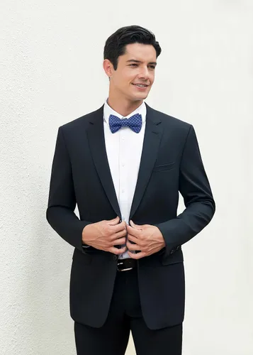 Vista 59 de HISDERN Pajaritas para hombre, diseño de lunares, corbatín y bolsillo cuadrado, clásico, esmoquin de negocios, boda, pajaritas, pañuelo
