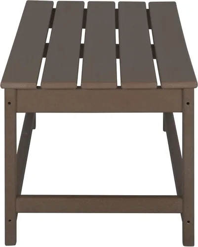 Vista 7 de HDPE Laguna Outdoor Poly Adirondack Mesa de centro color marrón oscuro