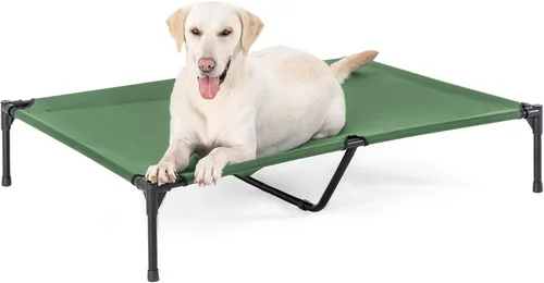 Vista 11 de Garnpet Cama elevada para perros pequeños, cuna elevada para perros que se adapta a hasta 150 libras, catres resistentes para mascotas con malla