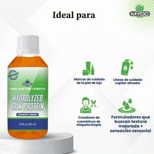 Vista 4 de Proteína de seda hidrolizada, 4.06 onzas líquidas, grado cosmético