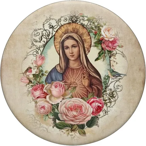 Vista 3 de Medalla milagrosa Memorare Santa María Vintage Marian Catholic PopSockets intercambiables PopGrip