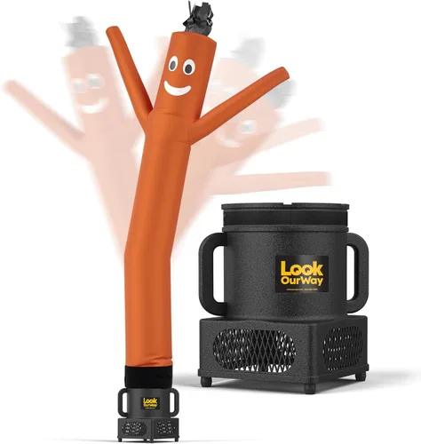 Vista 35 de LookOurWay Air Dancers - Hombre inflable de baile alocado de 7 pies de altura con soplador Sky Dancer - Hombre bailando publicitario inflable negro