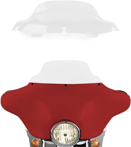 Vista 22 de Parabrisas negro de 4.5" para motocicleta, compatible con Harley Davidson Touring Street Glide Electra Glide FLHT FLHTCU Ultra Classic Glide FLHX