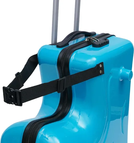 Vista 7 de JAYEUW Maleta de viaje para niños de 20 pulgadas, maleta portátil con ruedas giratorias resistentes y cinturón seguro, maleta de viaje para niños