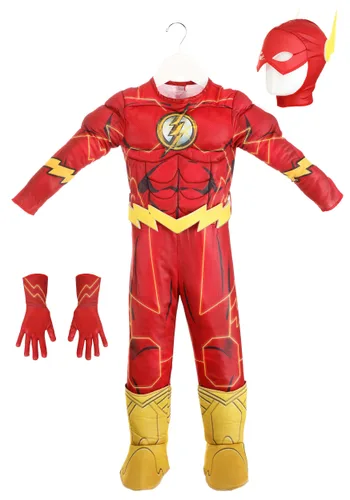 Vista 3 de Disfraz Deluxe de Flash para Niños Pequeños Multicolor