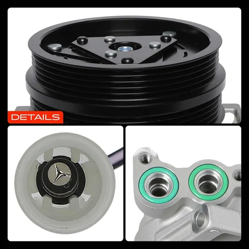 Vista 9 de A-Premium Compresor de aire acondicionado de CA con embrague compatible con Volvo C70 2004/2006-2013, C30 2008-2013, S40/V50 2005-2011, V70