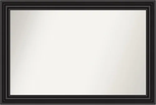 Vista 69 de Amanti Art Espejo personalizado, espejo de baño negro puente, espejo de pared o espejo de tocador de baño sobre el fregadero (26 x 26 pulgadas)