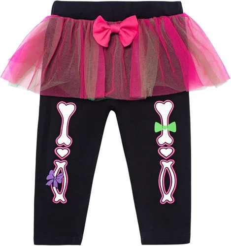 Vista 3 de Conjunto de 3 piezas de disfraces de Halloween para bebé recién nacida y falda tutú de manga larga