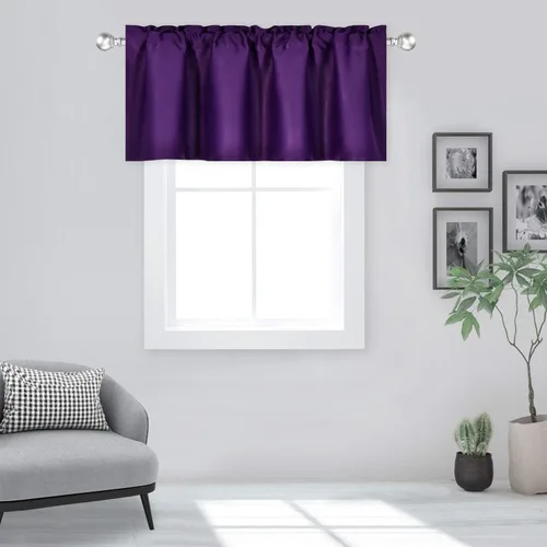 Vista 17 de DECOVSUN Cenefas Aqua para ventanas de cocina, con bolsillo para barra, opacas, con aislamiento térmico, 1 panel de 42 x 18 pulgadas