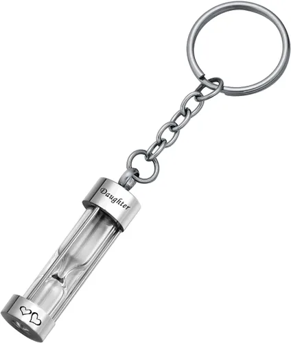 Vista 24 de Llavero de reloj de arena para cenizas, colgante de urna conmemorativa, recuerdo de cremación, joyería para tía, Aunt