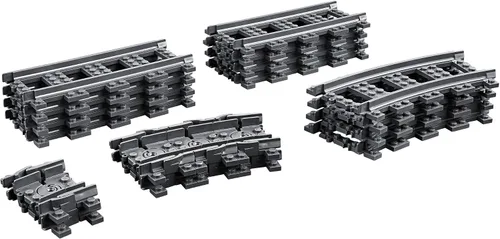 Vista 2 de LEGO City Tracks - Juego de expansión de vías de tren - 20 piezas adicionales compatibles con nuestros juegos - 8 pistas rectas, 4 curvas y 8 pistas