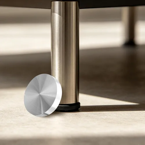Vista 7 de 4 discos circulares de aluminio para mesas de vidrio, almohadillas antideslizantes fáciles de instalar para mesas de oficina de comedor