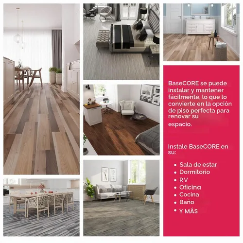 Vista 6 de LUCiDA SURFACES - Baldosas de vinilo de lujo, azulejos autoadhesivos para instalar uno mismo, 12 tablones con aspecto de madera, color granero Barn