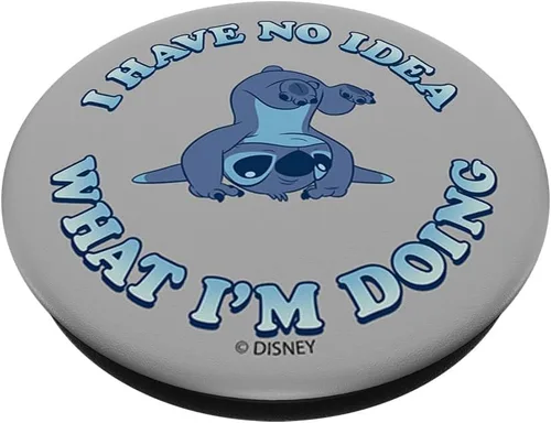 Vista 2 de Disney Lilo & Stitch No Idea Stitch PopSockets Adhesivo PopGrip