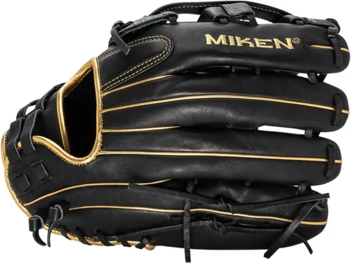 Vista 4 de Miken Pro Series - Guantes de sóftbol de lanzamiento lento, 13 pulgadas, blanco/rojo
