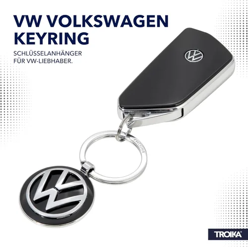 Vista 5 de Troika Llavero VW Volkswagen KR16-05/VW - Llavero con logotipo VW - Llavero adicional - Metal fundido - Cromado - Plata, plateado, Moderno
