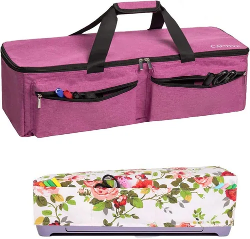 Vista 10 de Bolsa de transporte compatible con Cricut Explore Air y Maker, bolsa impermeable compatible con Cricut Explore Air y suministros (negro, 1 bolsa)