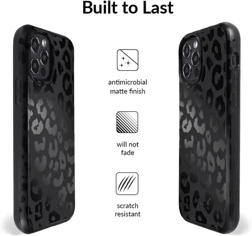 Vista 5 de VELVET CAVIAR Funda para iPhone 13 Pro Max con estampado de leopardo y guepardo negro, compatible con MagSafe, probada en caídas de 10 pies