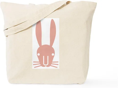 Vista 20 de CafePress Ascii Rabbit Tote Bag - Bolsa de lona natural, bolsa de compras reutilizable