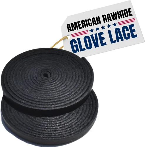 Vista 14 de Covey Sports Kit de encaje de guante de béisbol de alta calidad, cuero crudo americano auténtico, cordones de 72 pulgadas para reparación y relación