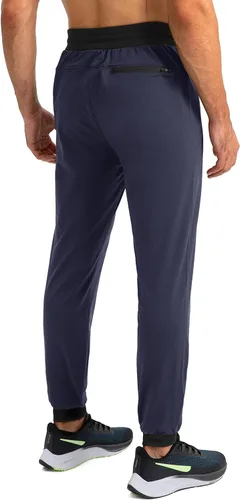 Vista 3 de Pudolla Pantalones deportivos de forro polar para hombre, pantalones deportivos suaves y cálidos para invierno, para gimnasio, entrenamiento