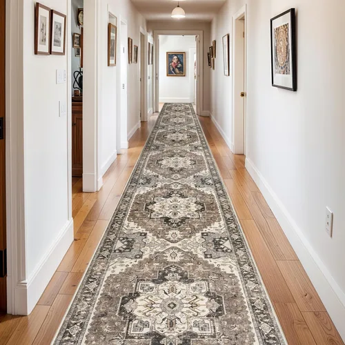 Vista 66 de Alfombra lavable para entrada de 2x3 pies - Alfombra pequeña de entrada vintage desgastada oriental antideslizante que no suelta pelusa, suave