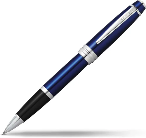 Vista 13 de Cross Bailey Bolígrafo Rollerball Recargable Presentado en una Caja de Regalo Premium - Punta Media, Tinta Negra, Negro