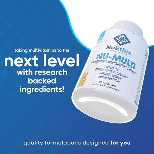 Vista 5 de NuEthix Formulations Nu-Multi Suplemento dietético de apoyo de micronutrientes básicos, 90 cápsulas