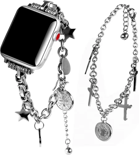 Vista 10 de Correas brillantes compatibles con Apple Watch Band de 1.496 pulgadas, 1.575 pulgadas, 1.614 pulgadas, 1.654 pulgadas, 1.732 pulgadas, 1.772