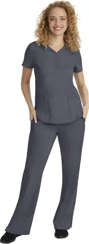 Vista 3 de Healing Hands Taylor Pantalones de mujer de altura media con 2 bolsillos y cintura elástica trasera 9095