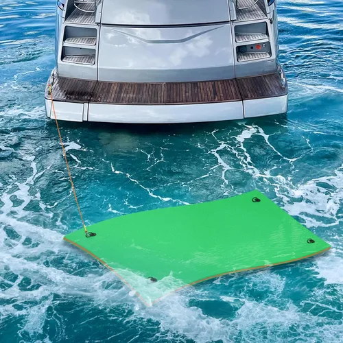 Vista 11 de MADOG - Alfombra de agua flotante para exteriores, para adultos, flotadores gigantes de piscina de 12 pies/18 pies para piscina, lago y océano, 3