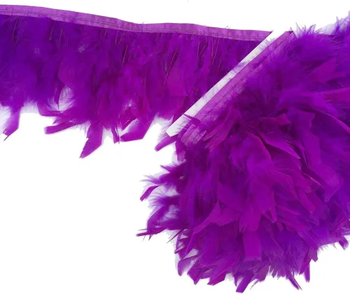 Vista 9 de MELADY 2 yardas de plumas de pavo con flecos, vestido de moda, costura, manualidades, disfraces, decoración (negro)