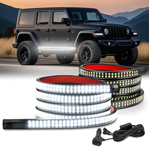 Vista 18 de Nilight 2 tiras de luces estroboscópicas de emergencia de 70 pulgadas, 1125 LED, luz ámbar flexible, intermitente, advertencia, precaución