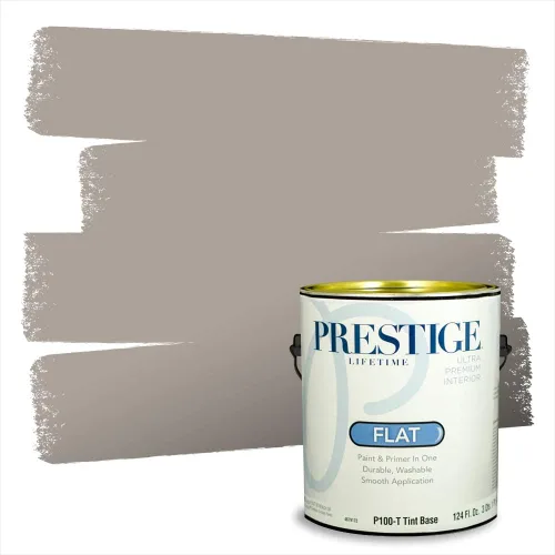 Vista 141 de PRESTIGE Pinturas Pintura Exterior e Imprimación en Uno, 1 Galón, Mate, Combinación Comparable de Sherwin Williams* Black Magic* SW6991-PCM